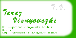 terez visnyovszki business card